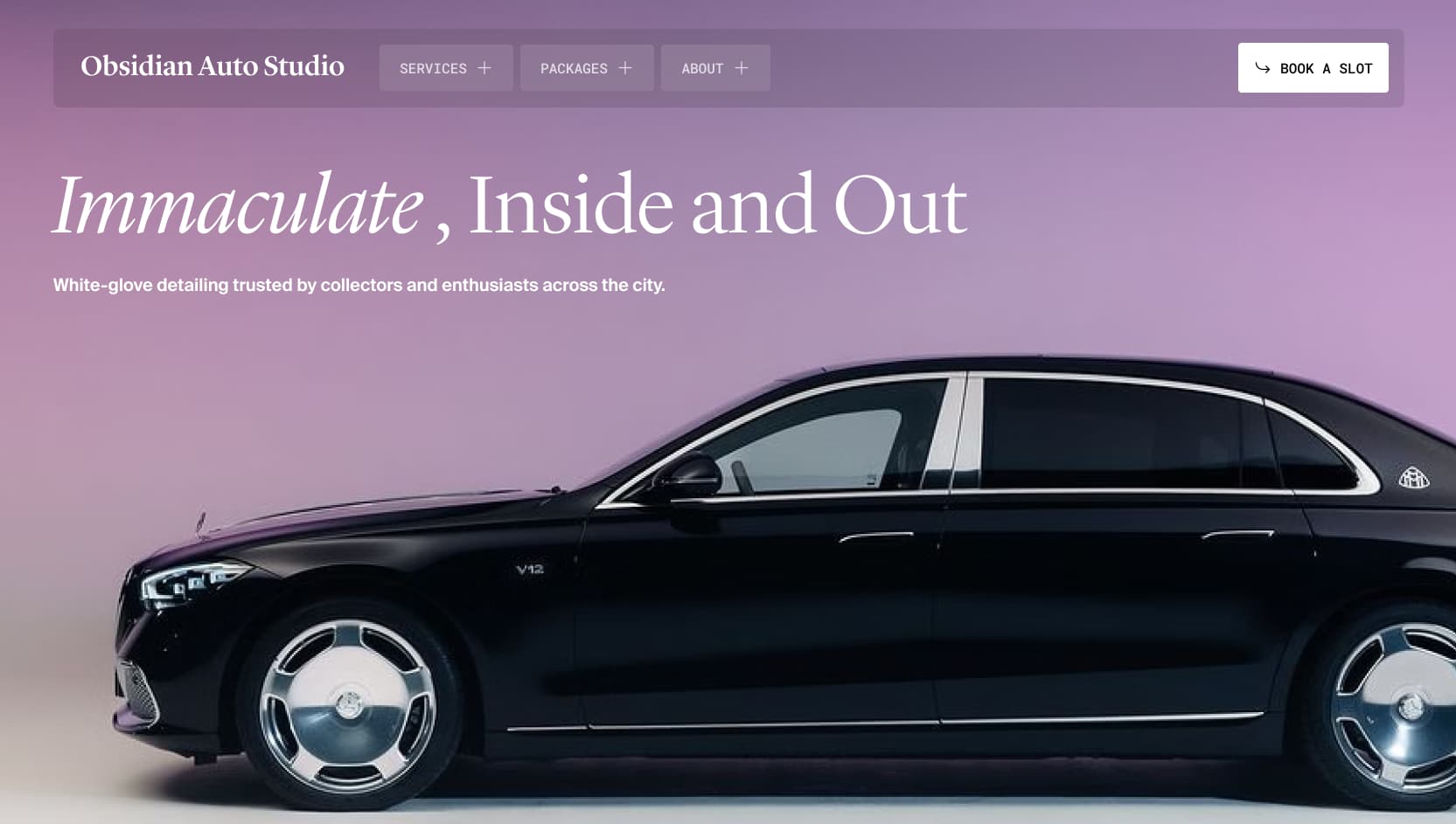 Example website built by Somosite